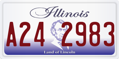 IL license plate A242983