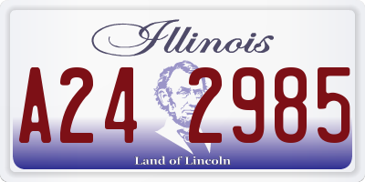 IL license plate A242985