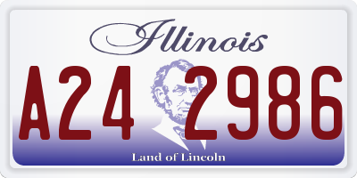 IL license plate A242986