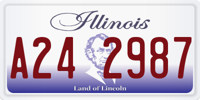 IL license plate A242987