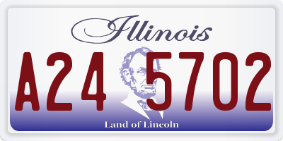 IL license plate A245702
