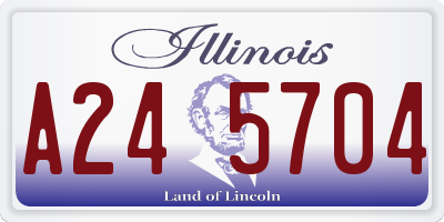 IL license plate A245704