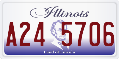 IL license plate A245706