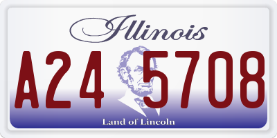 IL license plate A245708