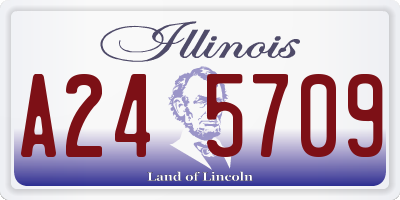 IL license plate A245709