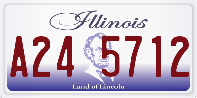IL license plate A245712