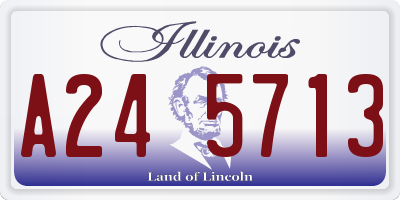 IL license plate A245713