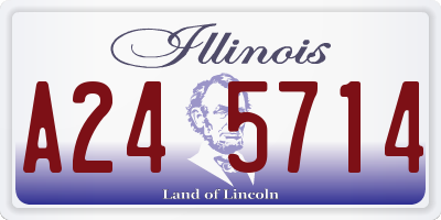 IL license plate A245714