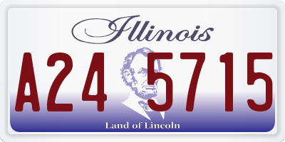 IL license plate A245715