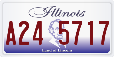 IL license plate A245717