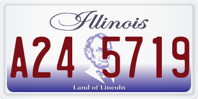 IL license plate A245719