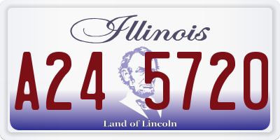 IL license plate A245720