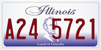 IL license plate A245721