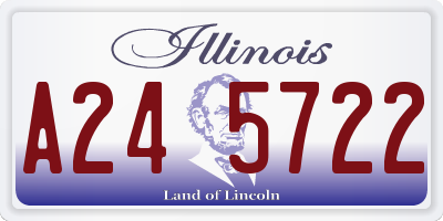 IL license plate A245722