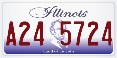 IL license plate A245724