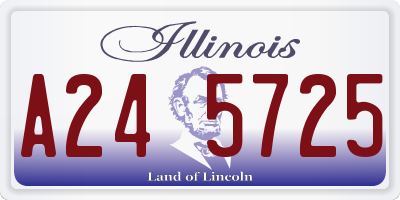 IL license plate A245725