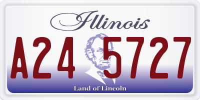 IL license plate A245727