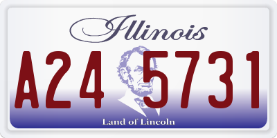 IL license plate A245731