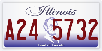 IL license plate A245732