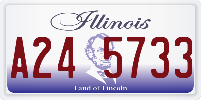 IL license plate A245733