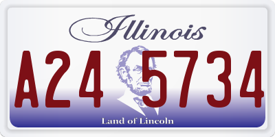 IL license plate A245734
