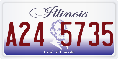 IL license plate A245735