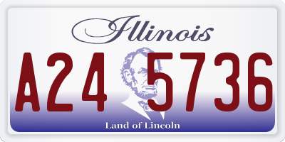 IL license plate A245736
