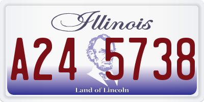 IL license plate A245738