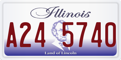 IL license plate A245740