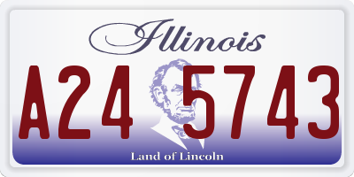 IL license plate A245743