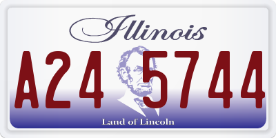 IL license plate A245744