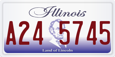 IL license plate A245745
