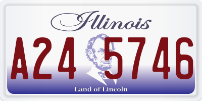 IL license plate A245746