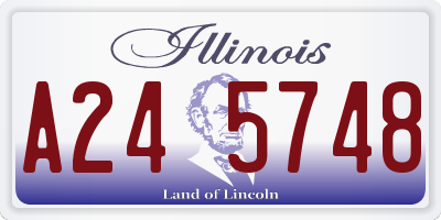 IL license plate A245748