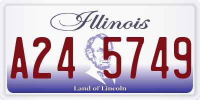 IL license plate A245749