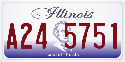 IL license plate A245751