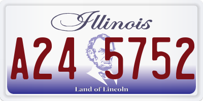 IL license plate A245752