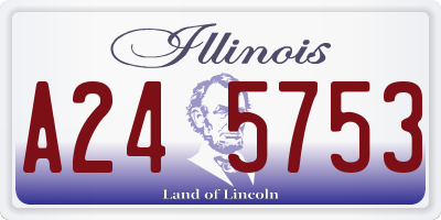IL license plate A245753
