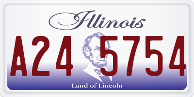 IL license plate A245754