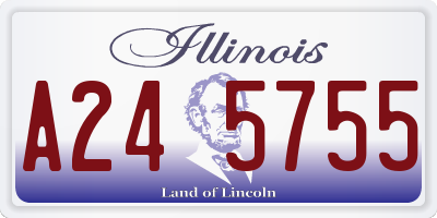 IL license plate A245755