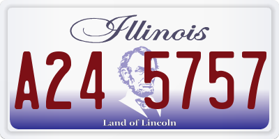 IL license plate A245757