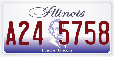 IL license plate A245758