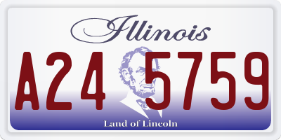 IL license plate A245759