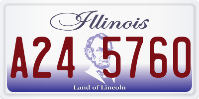 IL license plate A245760
