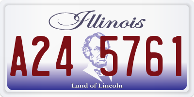 IL license plate A245761