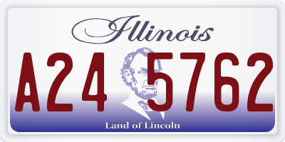 IL license plate A245762