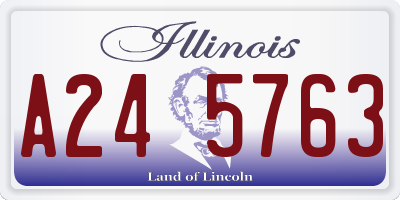 IL license plate A245763