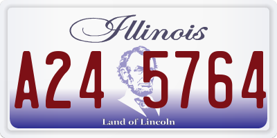 IL license plate A245764
