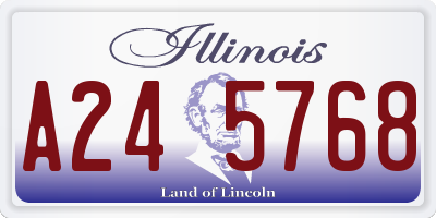 IL license plate A245768