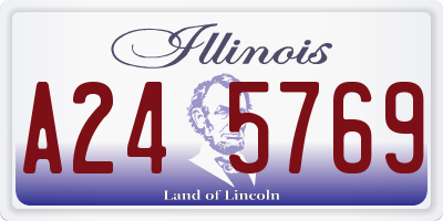IL license plate A245769